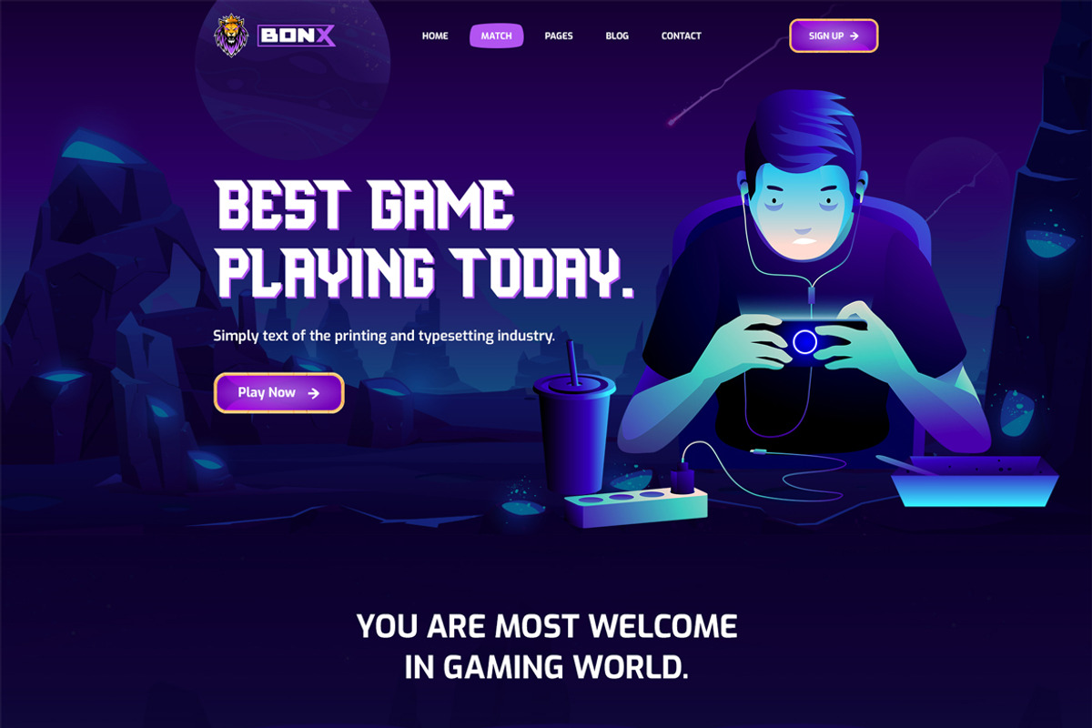 Gatsby Gaming Template - Bonx, a React Template by HasThemes (Photo 2 of 5)