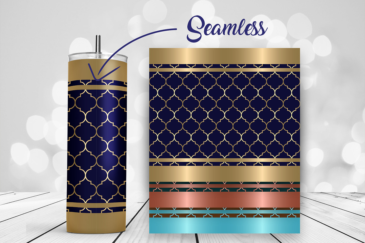Moroccan Trellis Tumbler Wraps, a Texture Graphic by P.F. Creative Lab (Photo 2 of 2)