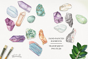 Crystals & Gems Watercolor 75 Set, an Illustration by Bloomella (Thumbnail 4 of 6)