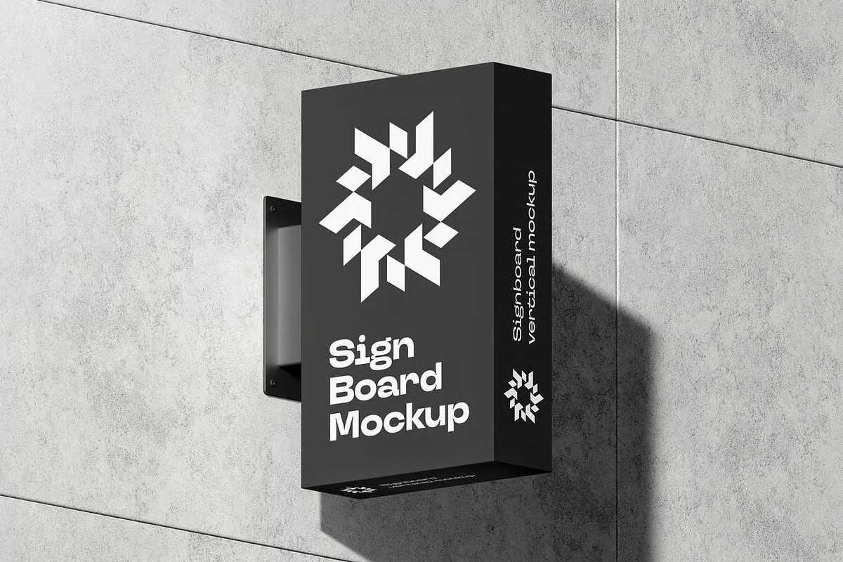 Signboard Vertical Mock-up, an Advertising Mockup by zippypixelstudio (Photo 13 of 14)