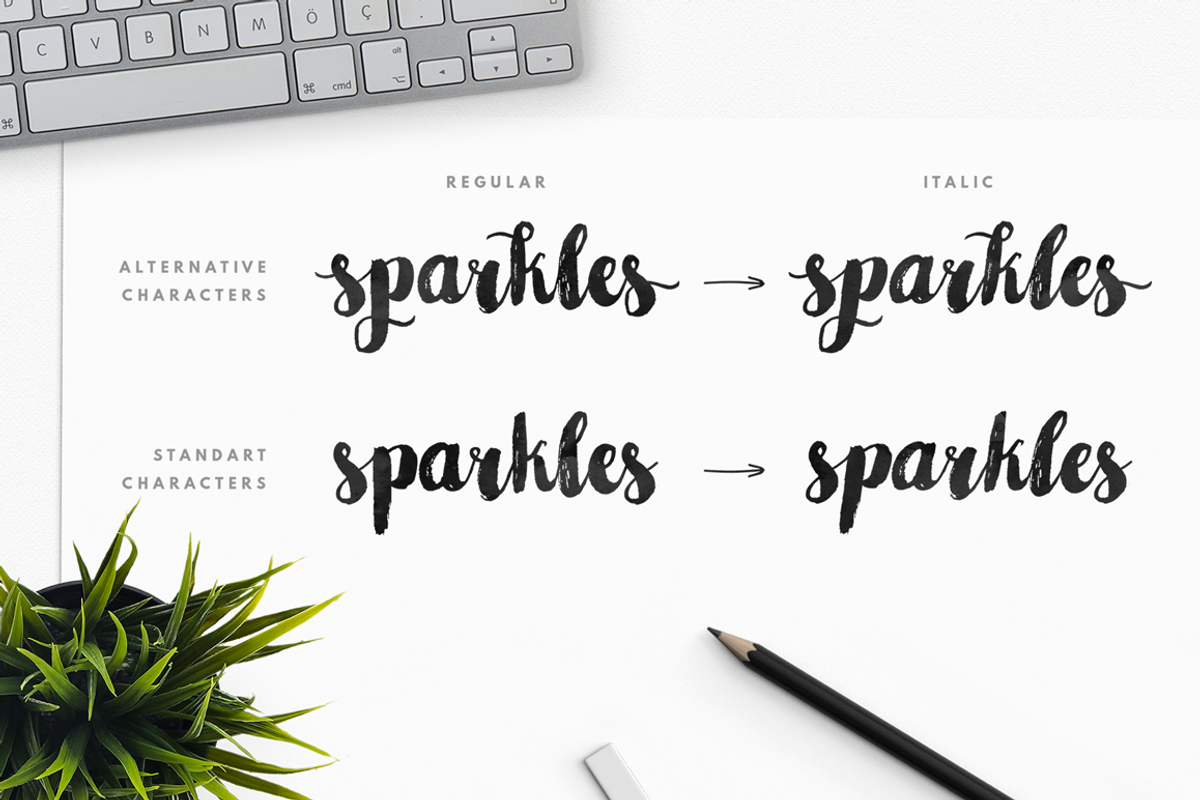 Sparkles Font preview 4