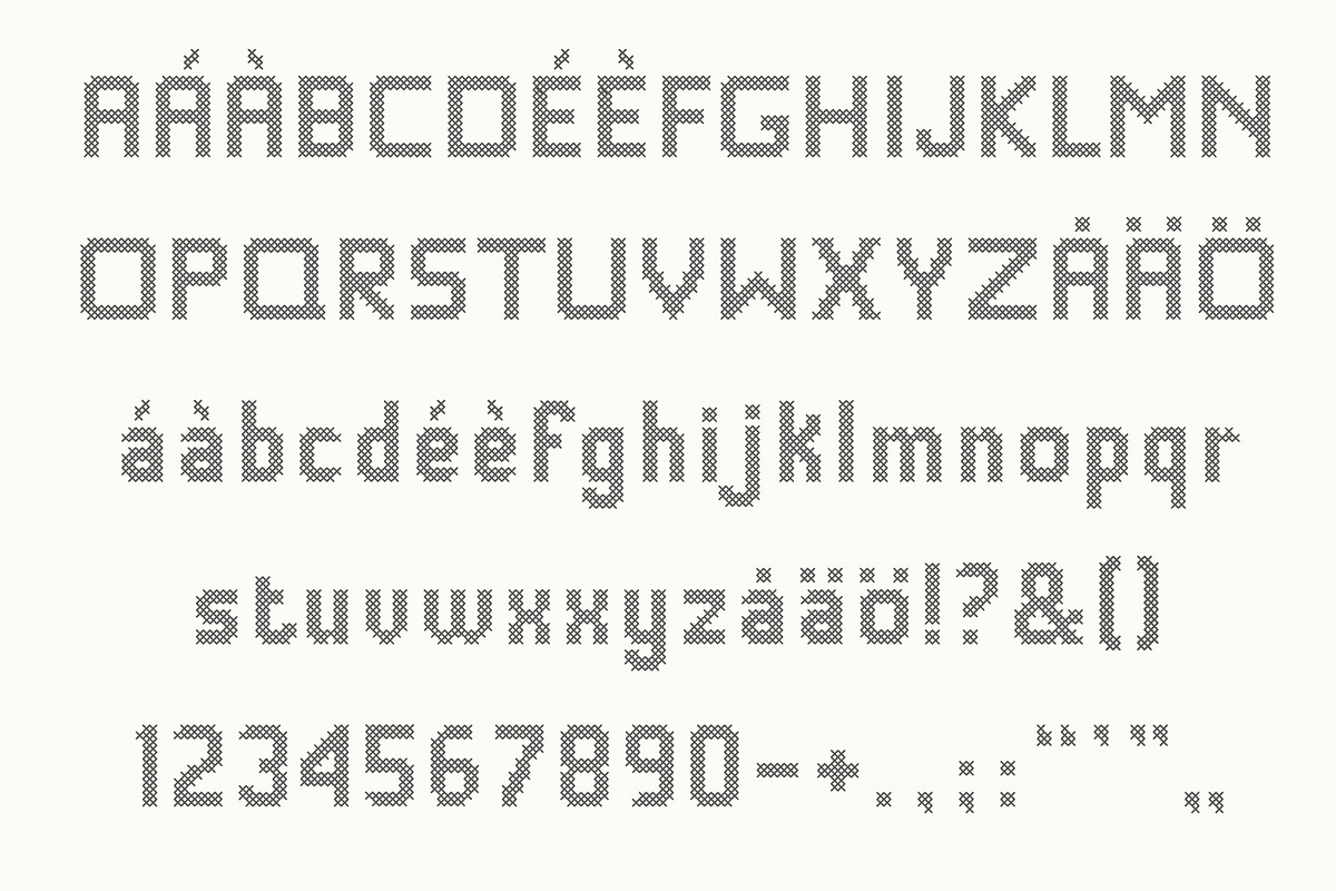 Stitching Love a cross-stitch font, a Font by Studio Indigo (Photo 11 of 11)