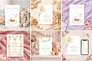 Baby Shower Invitation Mockups Canva, an Advertising Mockup by Matisse Studio (Thumbnail 2 of 9)