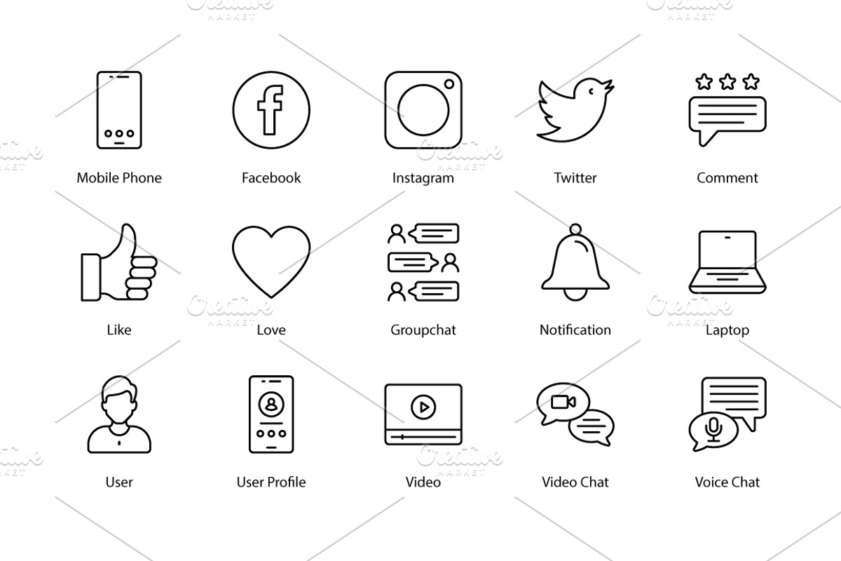 Social Media icons, an Icon by Vector Squad (Photo 2 of 5)