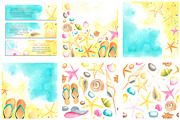 Sunny Beach. Watercolor., an Object Graphic by Olga Bonitas (Thumbnail 3 of 4)