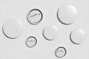 Pins Mockup, an Advertising Mockup by skybluecreative (Thumbnail 3 of 3)