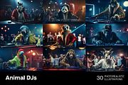 Animal DJs. 30 images, an Animal Illustration by Handmadefont (Thumbnail 3 of 10)