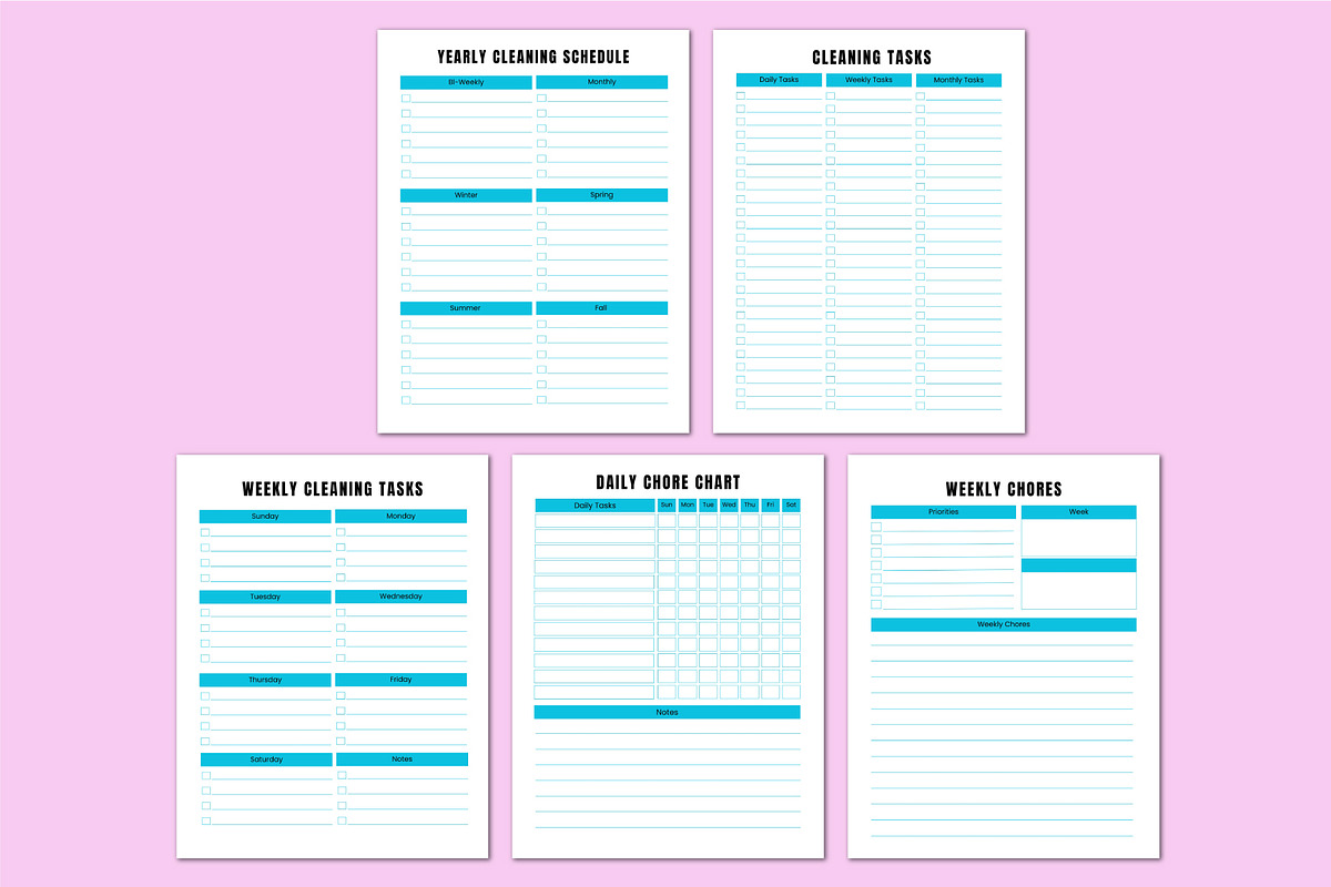 2026 ADHD Cleaning Workbook KDP, a Stationery Template by Shumaya (Photo 5 of 6)