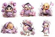 Whimsical Easter Birds Clipart, an Illustration by Daily.Designs (Thumbnail 8 of 8)