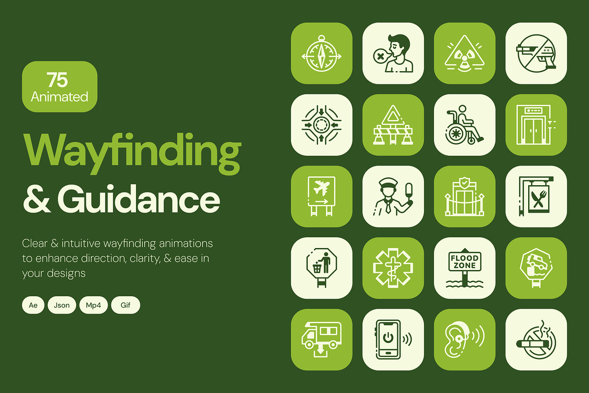 Animated Wayfinding and Guidance, an Outline Icon by Vectors Market (Photo 1 of 5)