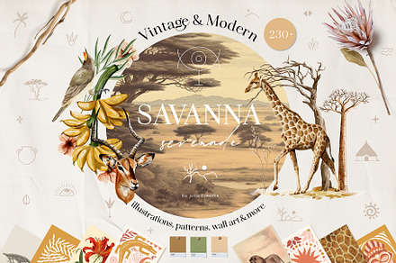 Savanna Serenade Collection, an Object Graphic by Julia Dreams
