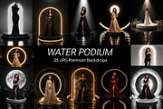 Black Water Podium Digital Backdrops, a Background Graphic by Chipshpow Graphics (Thumbnail 1 of 10)