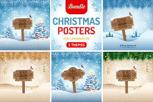 Christmas Posters, a Texture Illustration by TAlex
