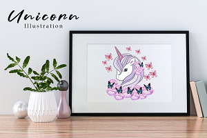 Unicorn Illustration Clipart