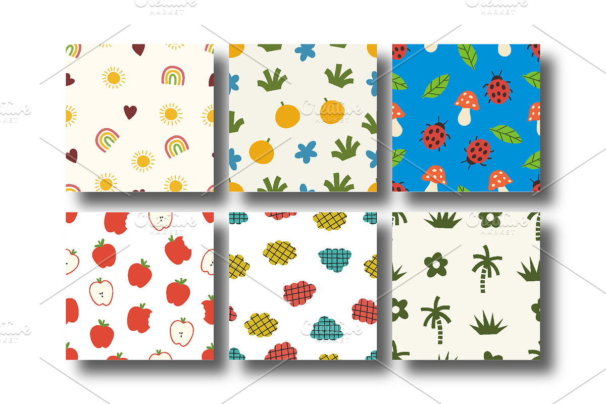 Kids Illustration Seamless Patterns, a Pattern Graphic by KristianStudio (Photo 2 of 5)