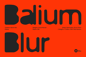 Balium Blur, a Sans Serif Font by Unio Designs