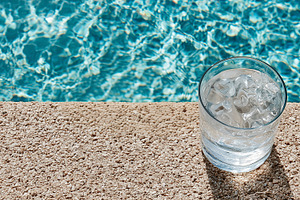 Glass of cold water with ice cubes, a Food & Drink Photo by MistyDay