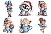Cute Christmas Characters Clipart, an Illustration by Daily.Designs (Thumbnail 4 of 7)