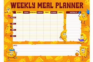 Weekly Meal Planner, Cheese