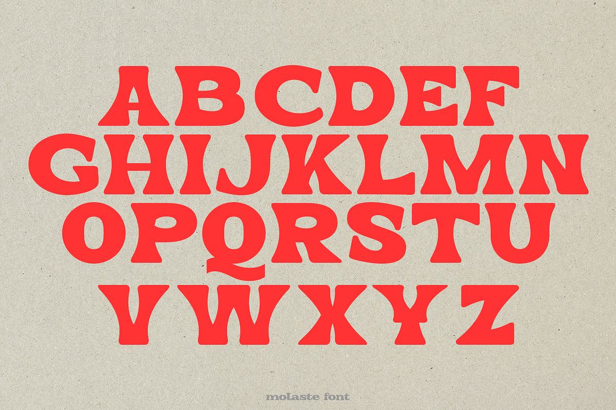 Molaste Retro Font, a Font by madeDeduk (Photo 3 of 10)