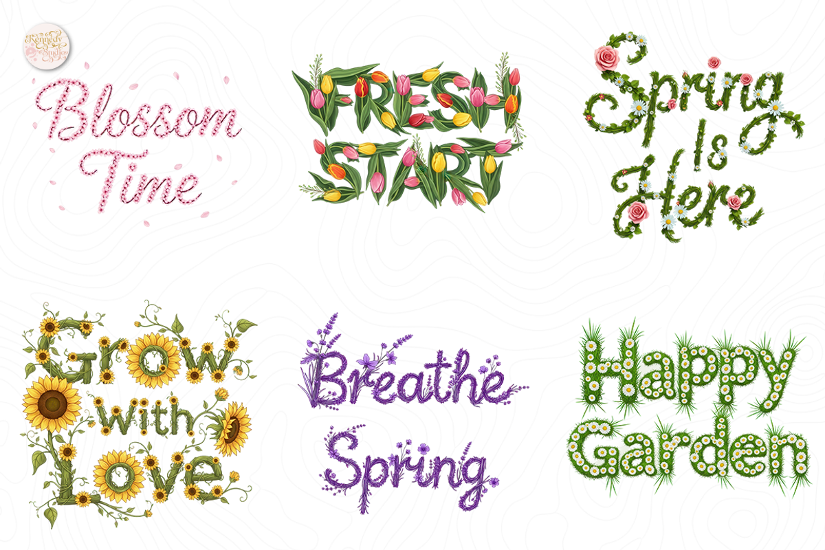 Spring Plant Quote PNG Clipart, an Object Illustration by KennedyStudio (Photo 3 of 5)