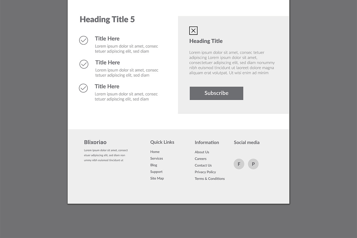 Wireframe For Healthcare Website, a Wireframe Template by MightyDesign (Photo 6 of 9)