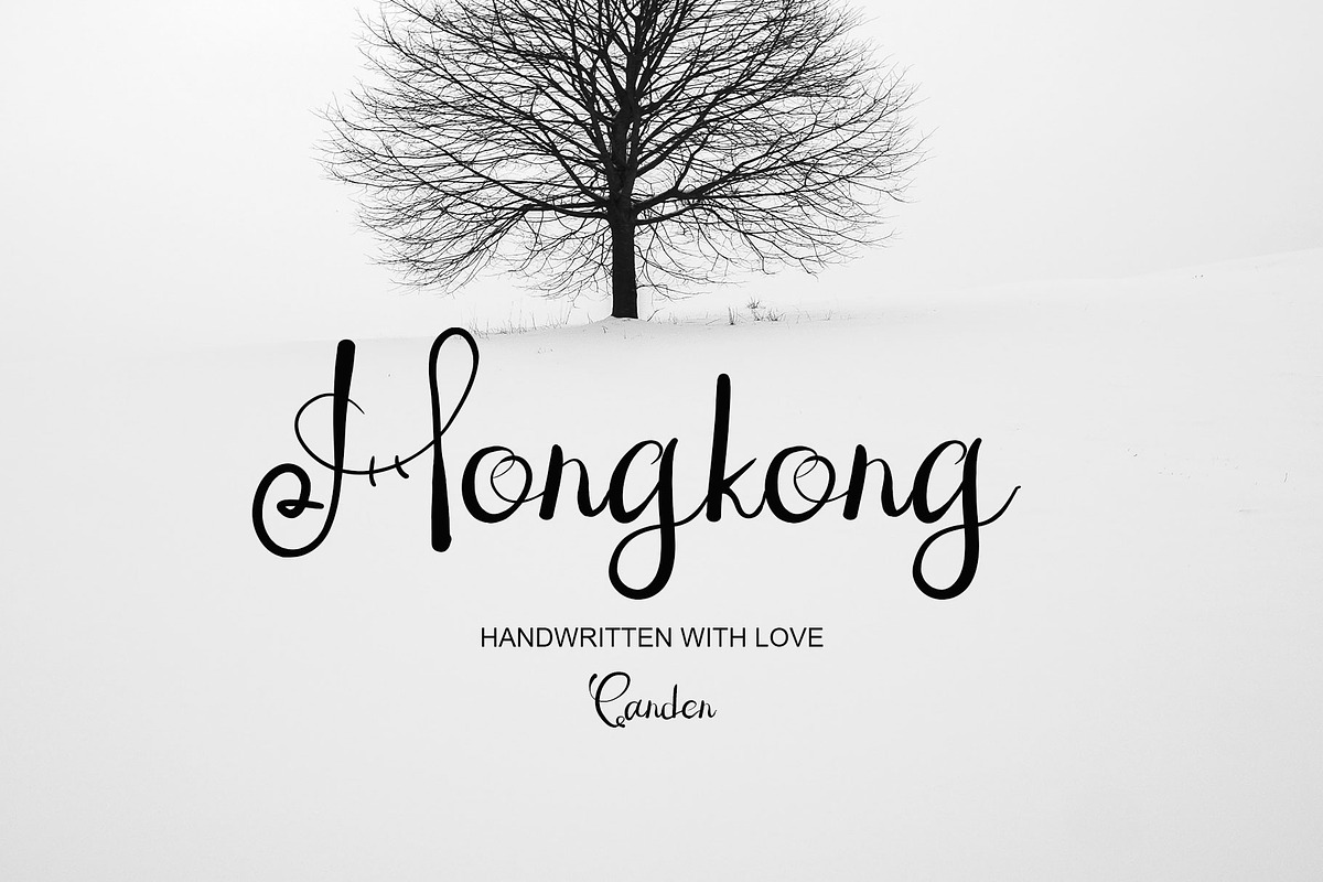 Hongkong, a Script Font by Canden Meutuah (Photo 1 of 7)