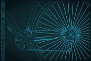 Bicycle Blueprints Set, a Transportation Illustration by Blacklight (Thumbnail 4 of 4)