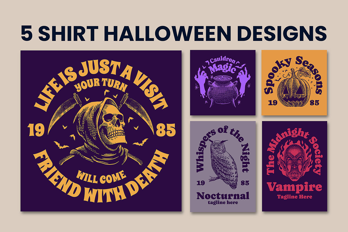 Vintage Halloween Hand Drawn set, an Object Graphic by bazzier_graphik (Photo 7 of 10)
