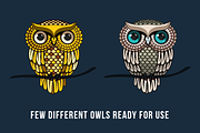 Owl family, logotype, an Object Graphic by Samoylov (Thumbnail 2 of 4)