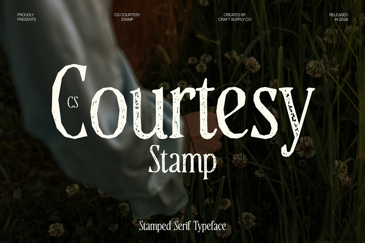 CS Courtesy Stamp, a Serif Font by Craft Supply Co. (Photo 1 of 8)