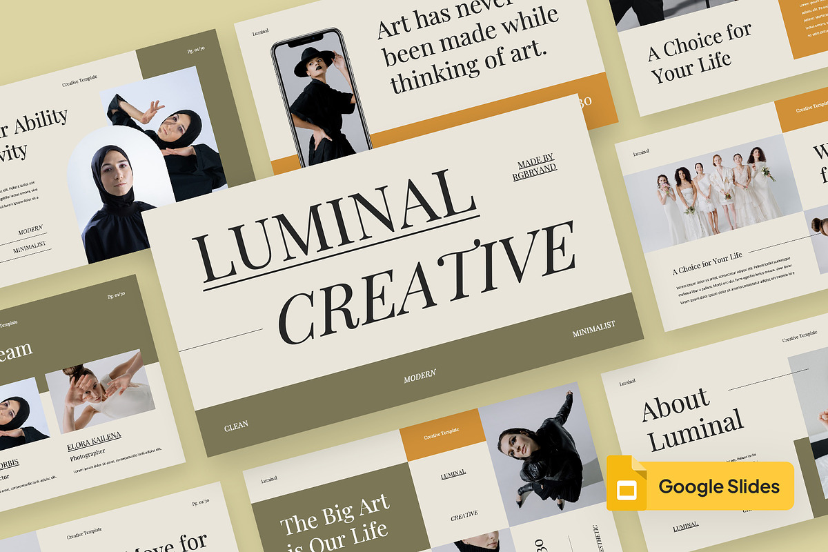 LUMINAL - Creative Google Slides, a Presentation Template by rgbryand (Photo 1 of 9)