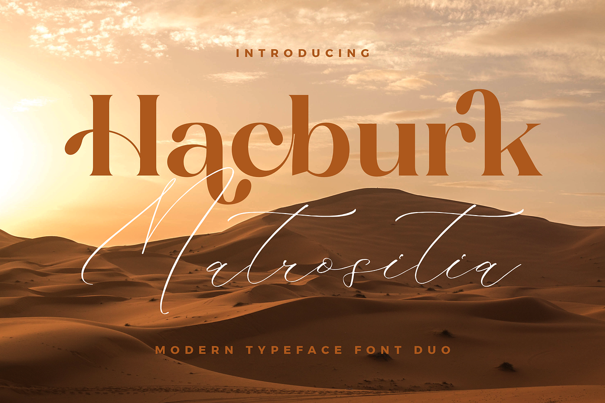Hacburk Matrositia Modern Font Duo, a Serif Font by Storytype Studio (Photo 1 of 15)
