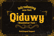 Qiduwy – Blackletter Font