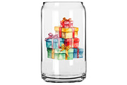 Gift Boxes Watercolor Clipart, a Decorative Illustration by LekoArt (Thumbnail 8 of 10)