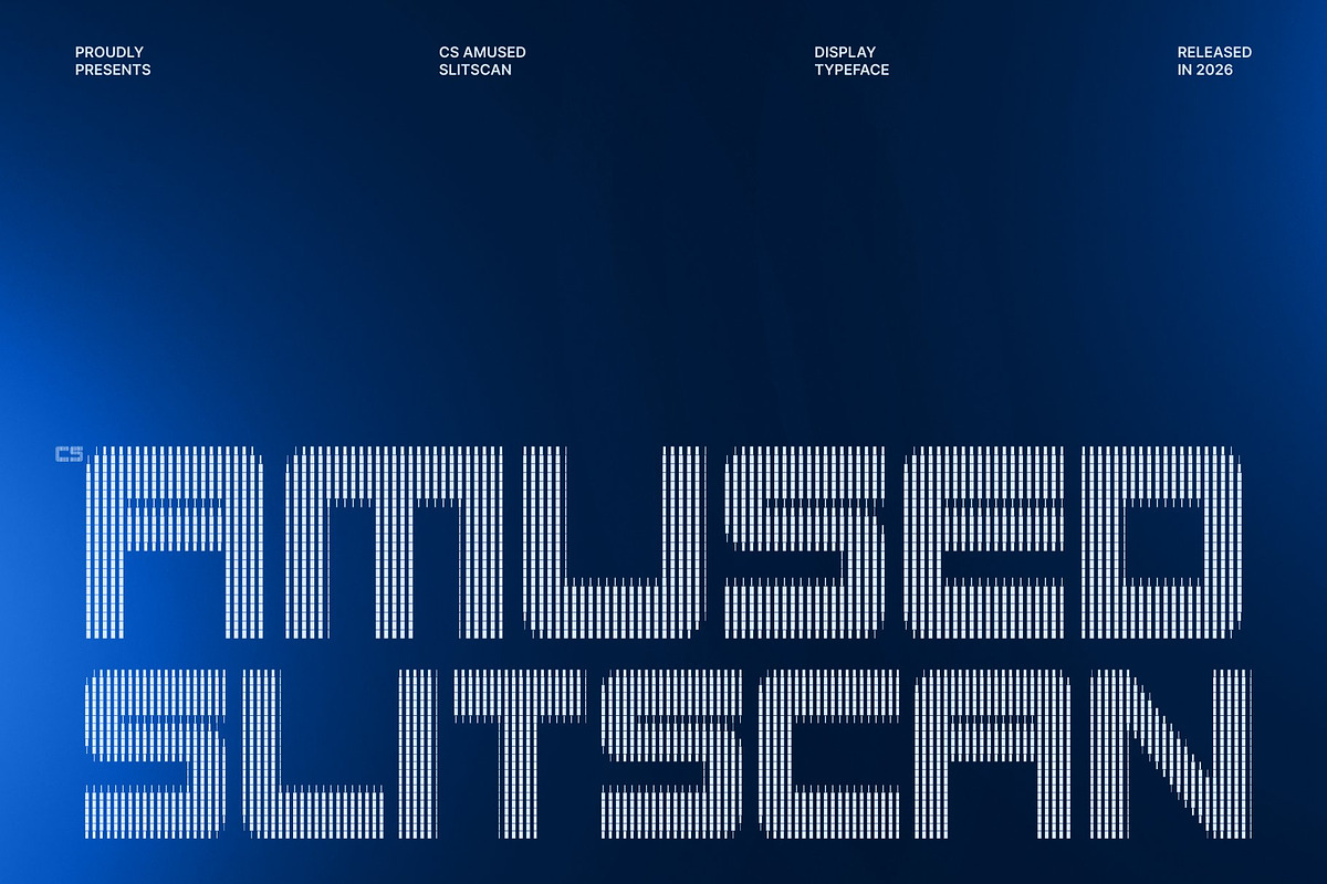 CS Amused Slitscan, a Sans Serif Font by Craft Supply Co. (Photo 1 of 8)