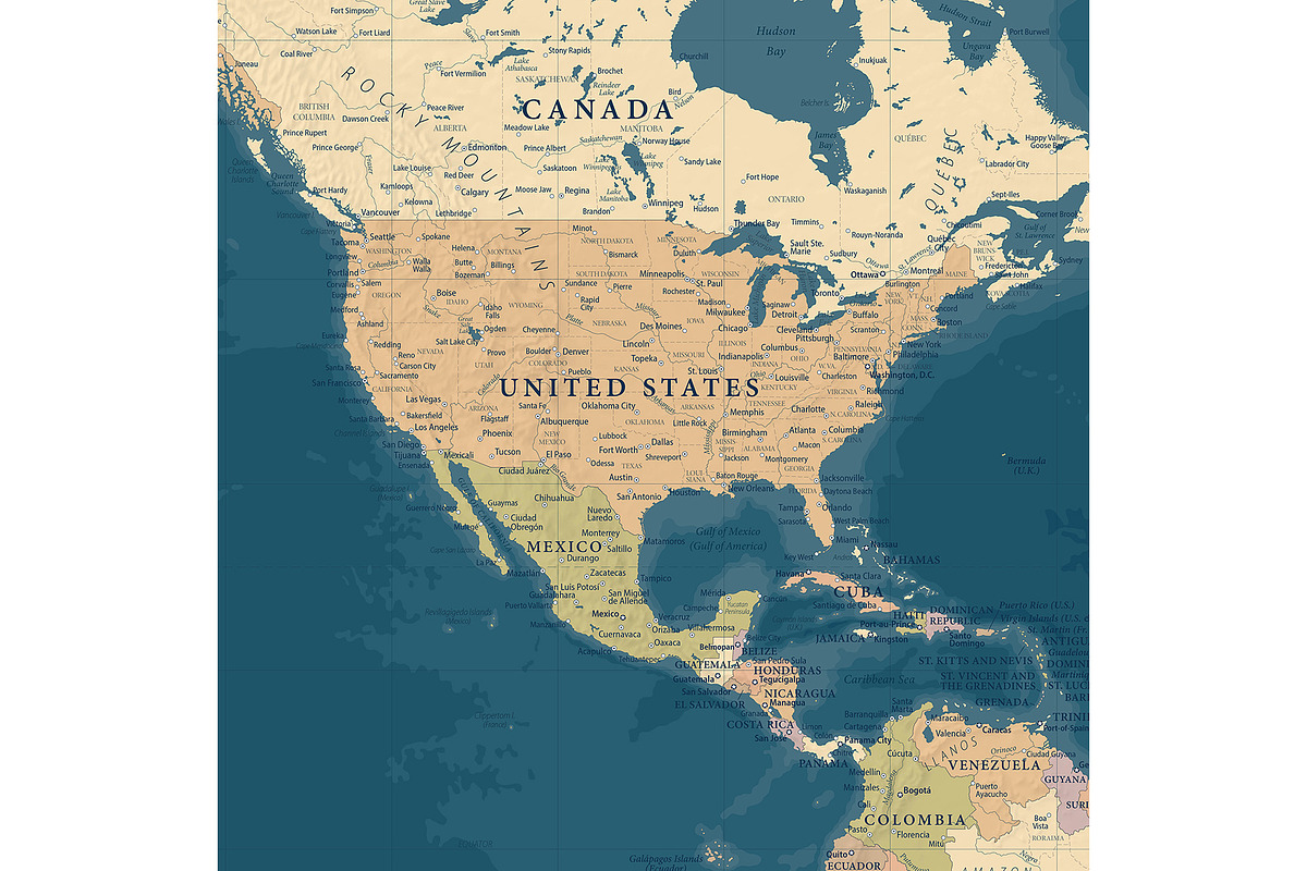 Vector World Map - Large&Detailed, a Decorative Illustration by PorcuPen Works (Photo 3 of 7)