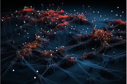 Integrated Flow data network, a Technology Photo by Ylivdesign