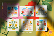 30 Floral Self-Love Quotes SVG & EPS, a Decorative Illustration by Millusti (Thumbnail 9 of 9)