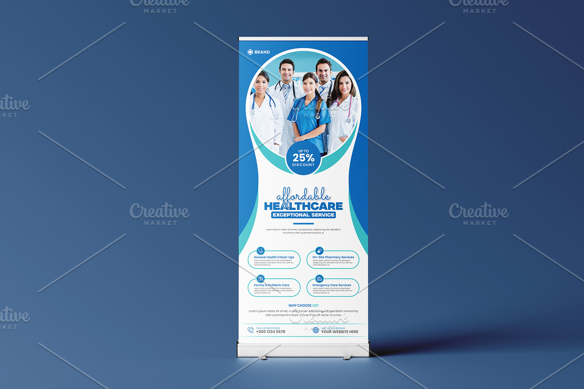 Healthcare Roll-up Banner Template, a Poster Template by vectorlnk (Photo 1 of 4)