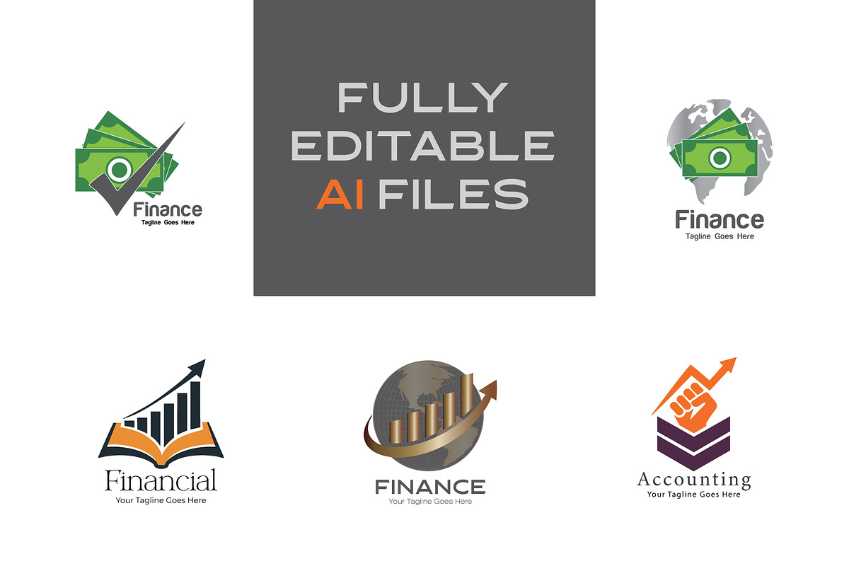Modern Finans Logo Collection, a Branding & Logo Template by YUDesignStore (Photo 2 of 13)