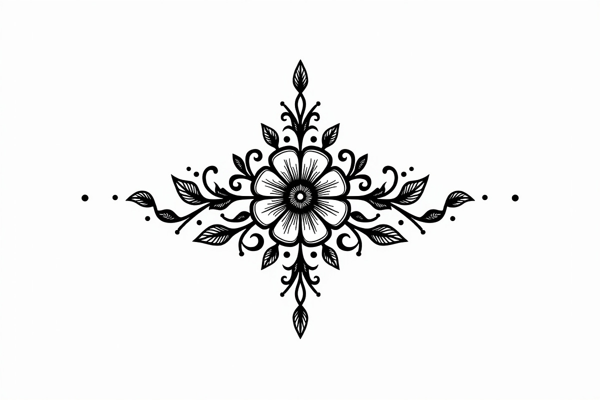 Elegant Floral Mandala Design, an Illustration by balal (Photo 2 of 9)