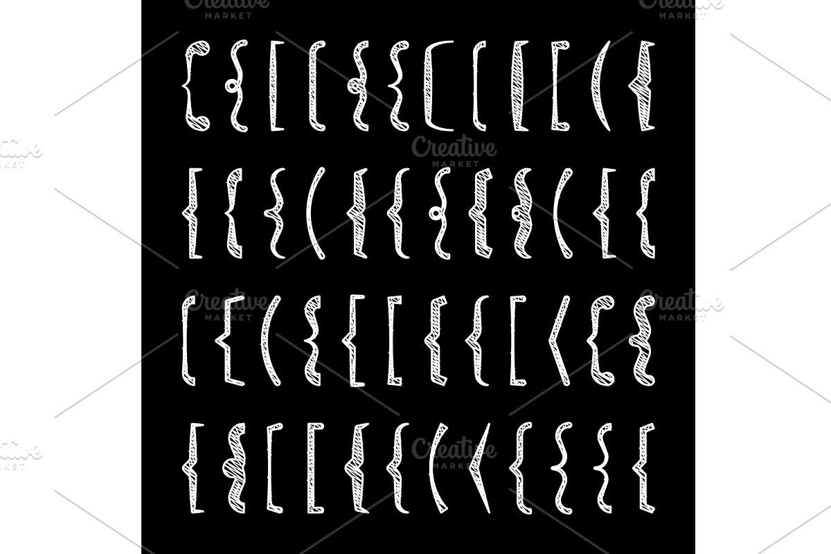 Shaded text brackets, black, an Object Illustration by 32pixels