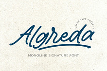 Algreda - Monoline Signature Font