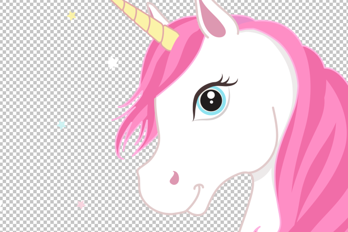 White unicorn head. Ai+EPS+PNG+JPG, an Animal Illustration by Cheremuha (Photo 2 of 3)