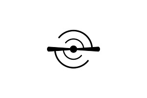 Abstract propeller logo design, an Illustration by boriman05
