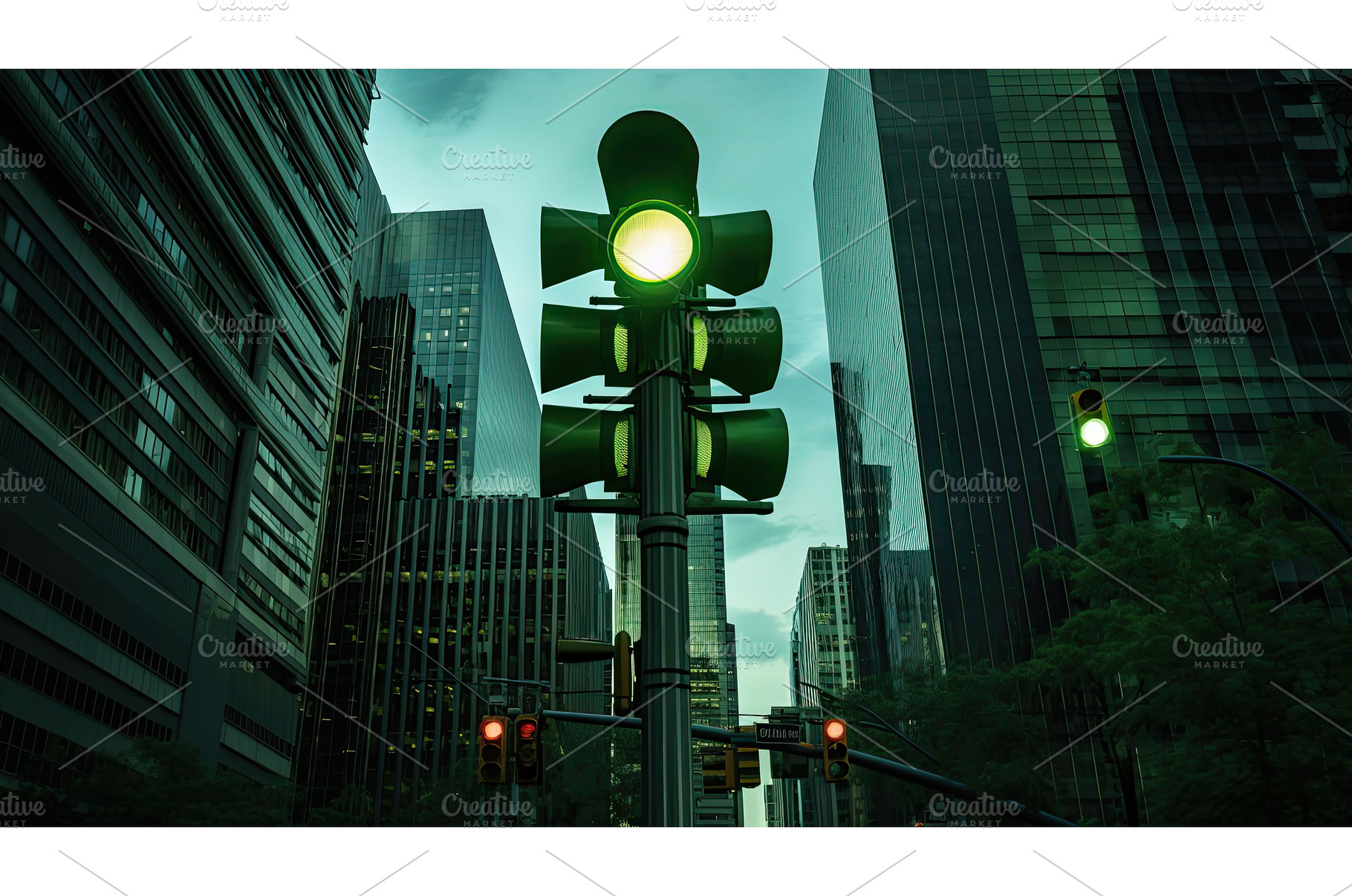 go traffic light green ai generated, a Transportation Photo by pikepicture
