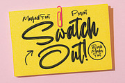Swatch Out, a Script Font by Madjack.font (Thumbnail 1 of 11)