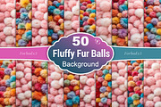 Colorful Fluffy Fur Balls Wallpaper, a Texture Graphic by Forhadx5 (Thumbnail 1 of 4)