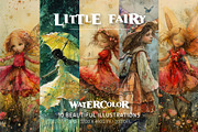 Little fairy. Watercolor. Wall Art., a Decorative Illustration by KENO Mascots (Thumbnail 2 of 7)